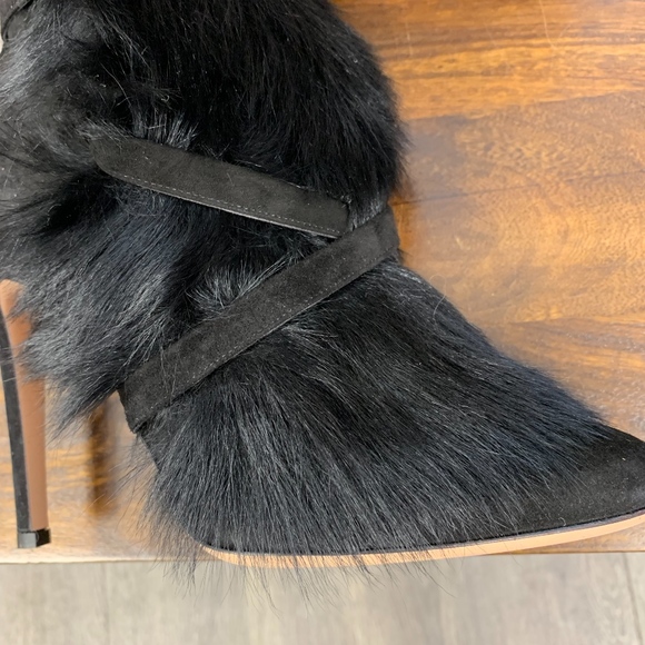 Gianvito Rossi Black Moritz Shearling Suede Boots - Picture 5 of 8